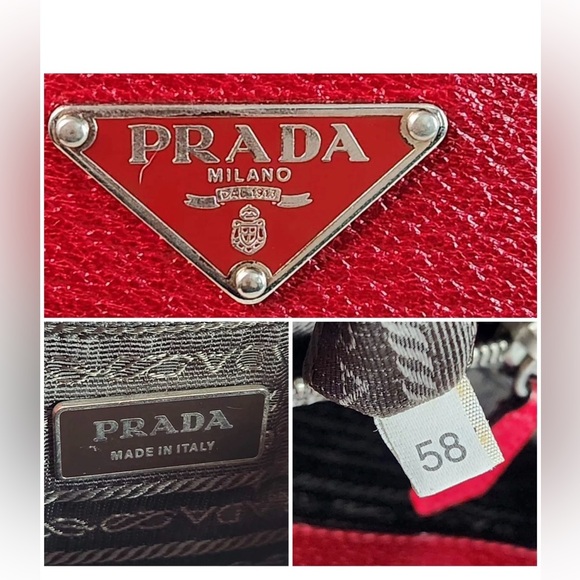 Prada Red Leather Tote Authentic - Picture 10 of 13